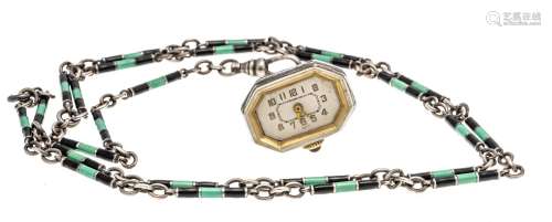 Chain watch, pendant Art Deco,