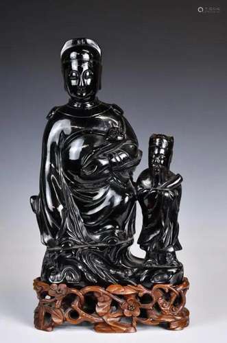 A Synthetic Agate Figure with Stand Republican Prd