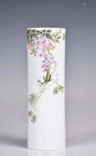 Ding JingChun(Republican) Famille Rose Vase