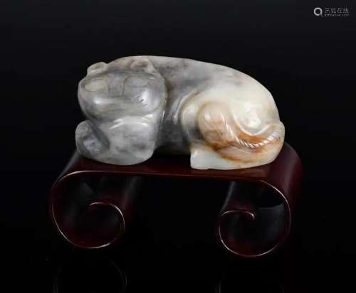 A Jade Carved Beast 18thC