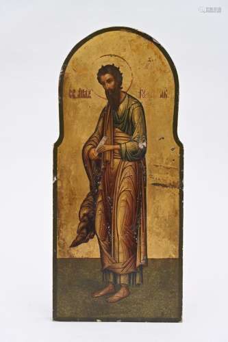 Russian icon 'evangelist' (52.5x23.5cm) (*)