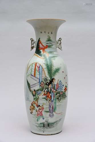 Chinese porcelain vase 'ladies in landscape' (h58cm)