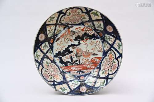 Japanese Arita dish 'cranes', Edo period (dia 55.5cm) (*)