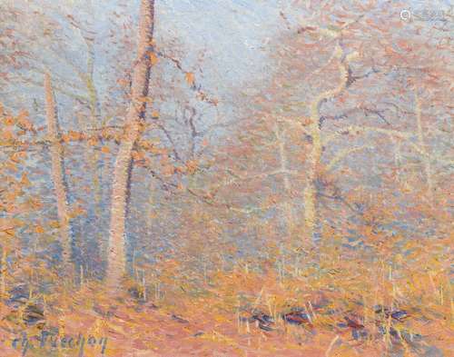 Charles FrÈchon: painting (o/c) 'autumn view' (27x35cm) (*)