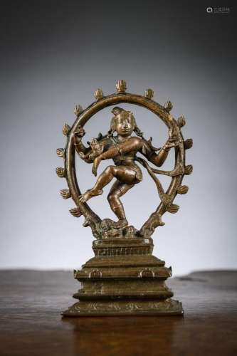 A rare Indian statue in bronze 'Shiva Nataraja', 15th-16th c...