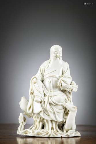 A blanc de chine sculpture 'Laotse', 18th century (h 20 cm) ...