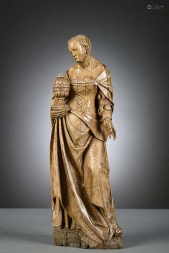 Mary Magdalene in oak, Brussels 16th century (h37cm)