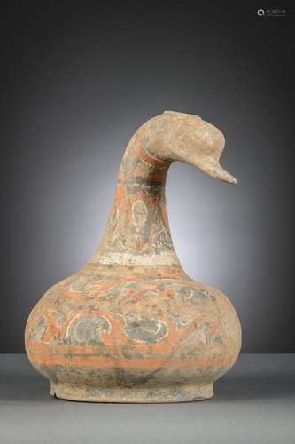 A duck-shaped ewer, possibly Han dynasty (h33cm) (*)