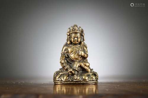 A Chinese bronze statue 'Jambhala', Ming dynasty 15th centur...