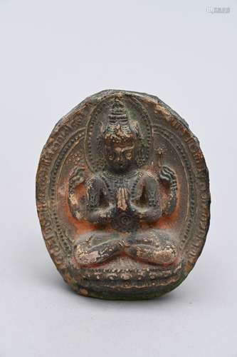 Tibetan tsa tsa 'Bodhisattva' (9x7.5cm)