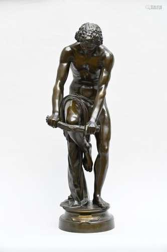 Louis-LÈopold Chambard: a large bronze sculpture 'le buchero...