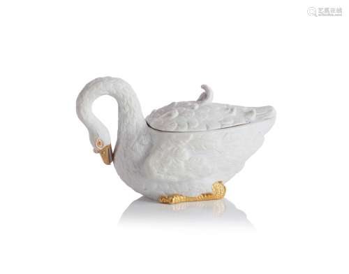 A swan shaped milk jug