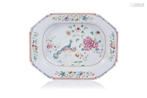 A "peacocks" octagonal tray