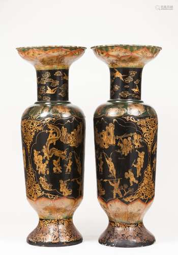 A pair of large vases