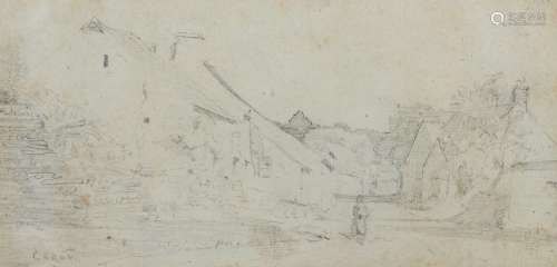Landscape with building and figures<br />