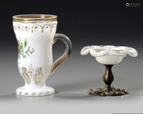 A BOHEMIAN CUT GLASS JUGG AND BOWL, CIRCA 1880