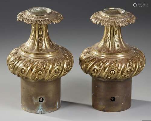 A PAIR OF FRENCH EMPIRE OIL RESERVOIRS, EARLY 19TH CENTURY