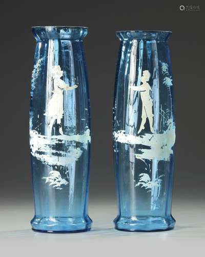 A PAIR OF 'MARY GREGORY' VASES, FRANCE, LATE 19TH CENTURY