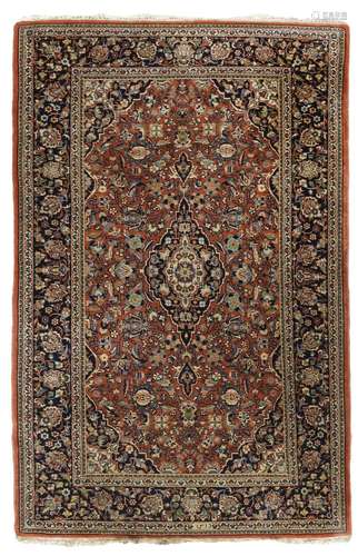 A PERSIAN. KASHAN KORK CARPET, 2ND HALF 20TH CENTURY