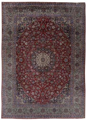 A PERSIAN KASHAN KORK CARPET, 2ND HALF 20TH CENTURY