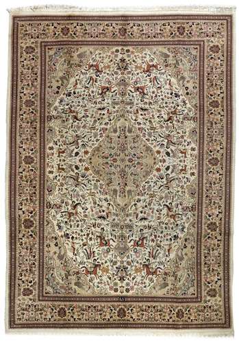 A PERSIAN TABRIZ TABATABAI CARPET, 2ND HALF 20TH CENTURY