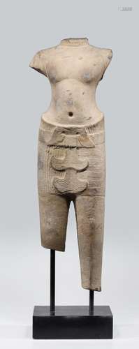 KHMER PERIOD STONE TORSO