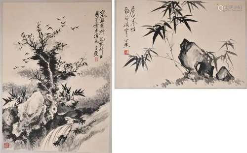 Luo GuanQiao (1918-2012) Landscape & Bamboo