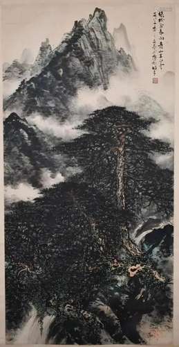 Li XiongCai (1910-2001) Landscape Scroll