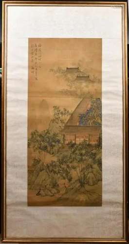 After Wen Zhengming (1470-1559)Landscape Framed