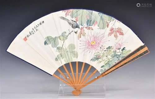 A Bird & Flowers Fan Republican Period