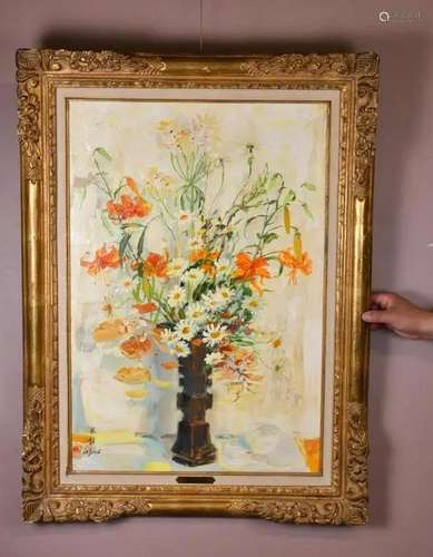 Le Pho (1907-2001) Oil Painting Flower