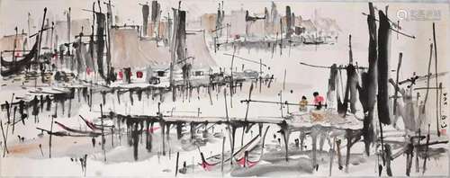 Zhong ZhengShan( Chung ChenSun 1935-) Fishing Vill