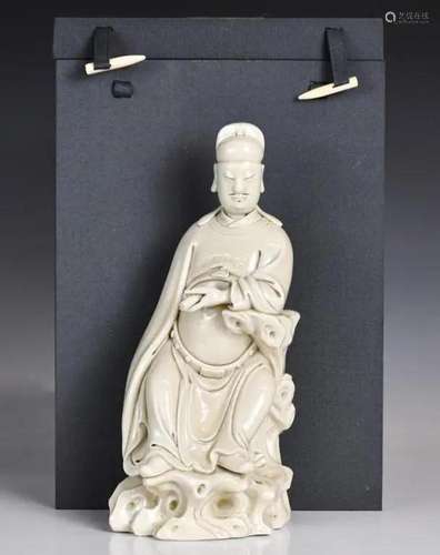 After He ChaoZong (1522-1600) A Dehua Figure w/Box