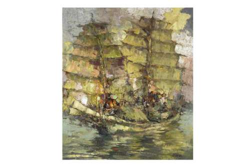 Lucien Frits Ohl (1904-1976)<br />
'Chinese junk', signe
