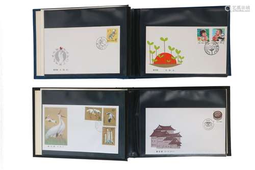 Lot of four albums with FDC's, China 1980 - 1986.