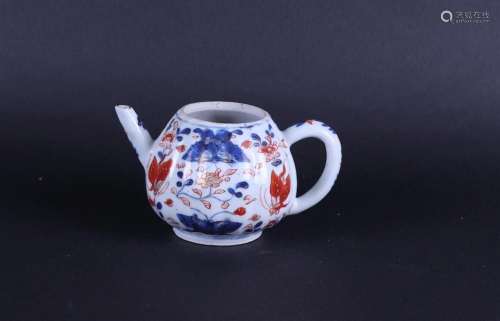 A porcelain ribbed Imari teapot. China, .