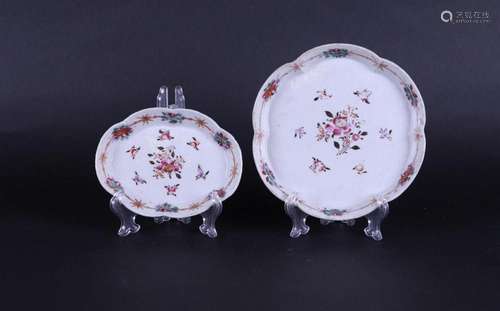 A lot of  (2) porcelain Famile Rose patipans. China, 18th ce...