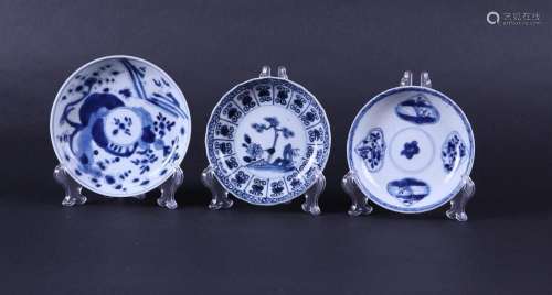 A lot of porcelain plates with various decorations. China, K...