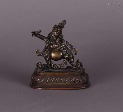 A bronze Mahakala. Tibet, 19th century or earlier.