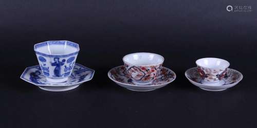 A lot of various cups and saucers. Japan, 19th century.