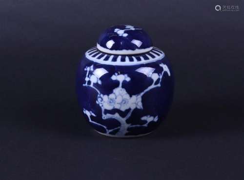A porcelain ginger jar with a prunus decor. China, circa 190...