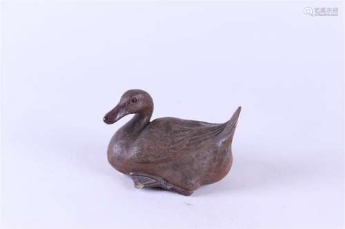 A Yixing duck. China, 19th century.