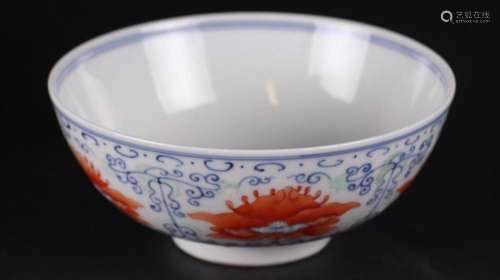 A porcelain Doucai bowl, marked Guagnxu. China, 20th century...