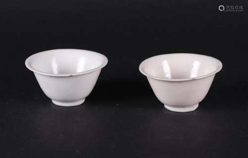 Two porcelain Blanc de Chine bowls; origin Vung Tau Cargo (s...