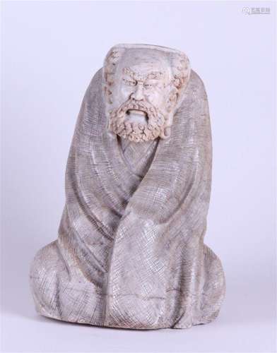 A soapstone figure of Daruma. China, circa 1900.