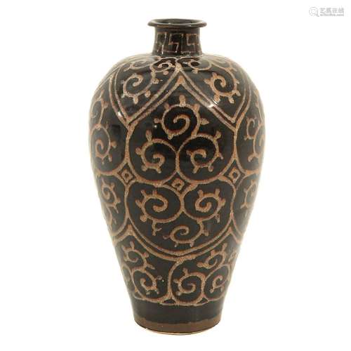 A Brown Glaze Meiping Vase