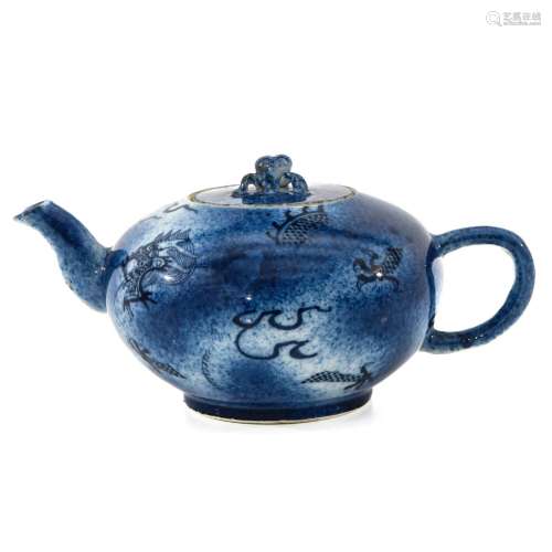 A Blue Glaze Teapot