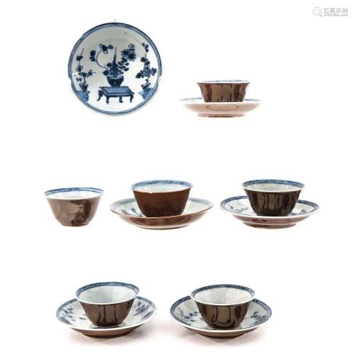 A Collection of 6 Cups and Saucers