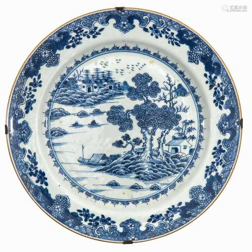 A Blue and White Plate