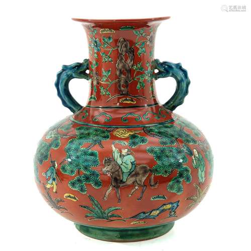 A Polychrome Vase